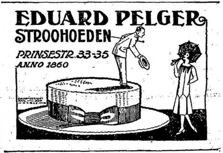 Eduard Pelger, Prinsestraat 35, krantenadvertentie, 1926