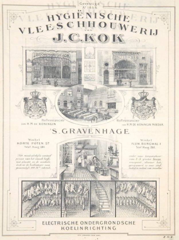 J.C. Kok, Vleeschhouwerij, Korte Poten 57,