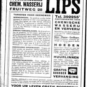 Lips, stomerij en wasserij, Fruitweg 28, 1931