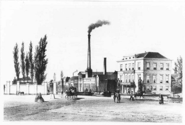 L.I. Enthoven & Co, ijzergieterij, Pletterijkade, ca. 1890