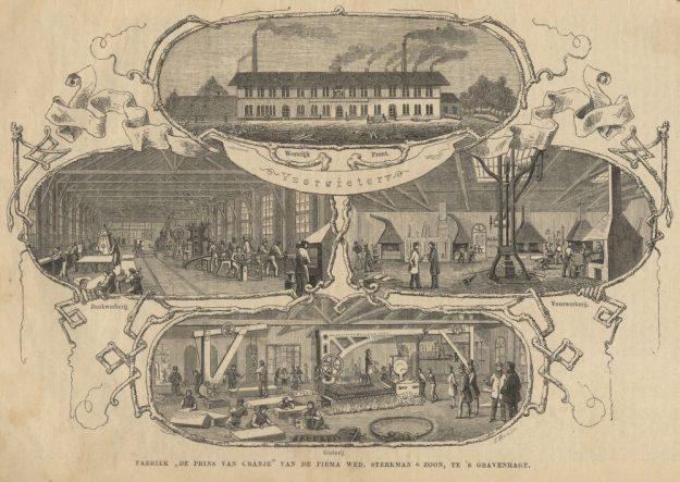 Prins van Oranje, ijzergieterij, Oranjelaan, ca. 1890