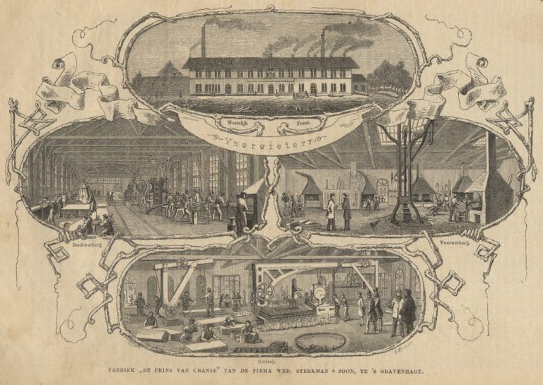 Prins van Oranje, ijzergieterij, Oranjelaan, ca. 1890