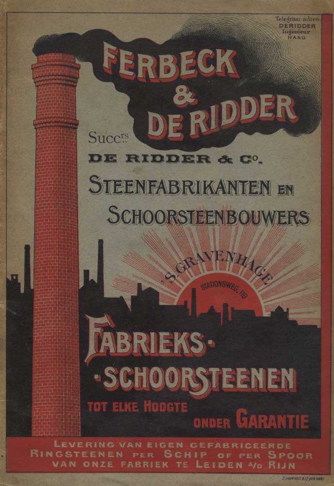 De Ridder, fabrieksschoorstenenbouwer, Stationsweg 157, 1902