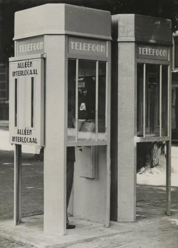 Gemeente Telefoon, telefooncel, jaren 50