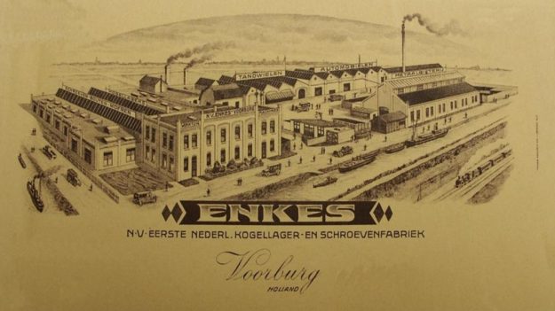 Eerste Nederlandse Kogellager en Schroevenfabriek , Westvlietweg 60, ca. 1918