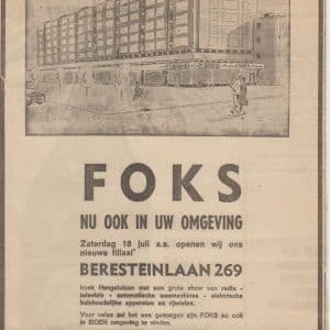 Foks, rijwielen en elektrische apparatuur, Beresteinlaan 269, 1967
