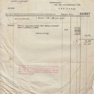 Foks, rijwielhandel, Jan ten Brinkstraat 102, 1937