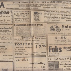 Foks, rijwielhandel, De Genestetlaan 26, 1953