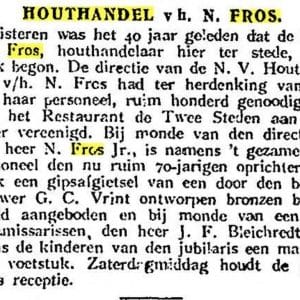 Fros, houthandel, 2e Lulofsdwarstraat, 1923