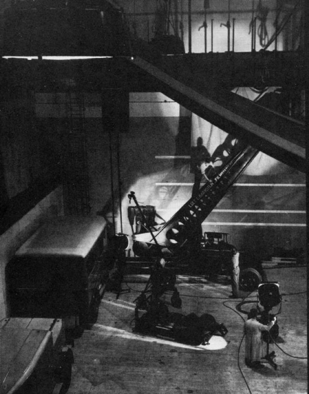 Interieur  studio Filmstad, jaren 30. Filmstad, L. Barnstijn, landgoed Oosterbeek, jaren 30