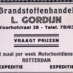 Advertentie L. Gordijn, ca. 1930