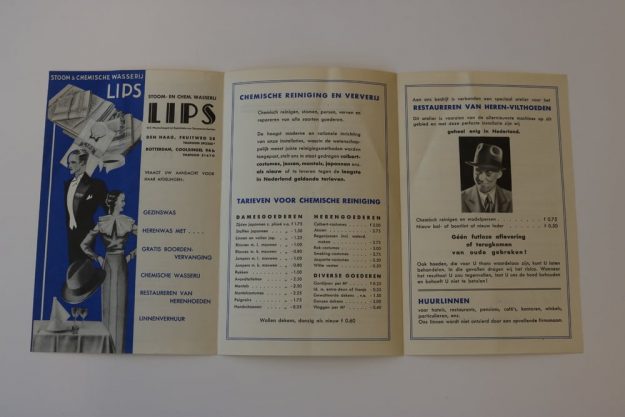 Lips, stomerij en wasserij, Fruitweg 28, jaren 30