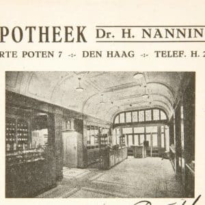 H. Naning, Pharmaceitische en Chemische fabriek, Korte Poten 7, 1950