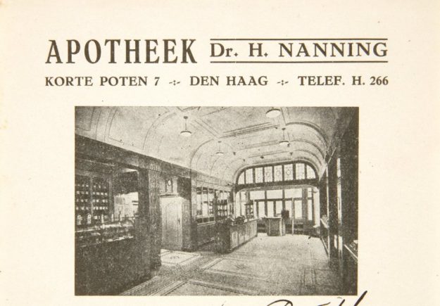 H. Naning, Pharmaceitische en Chemische fabriek, Korte Poten 7, 1950