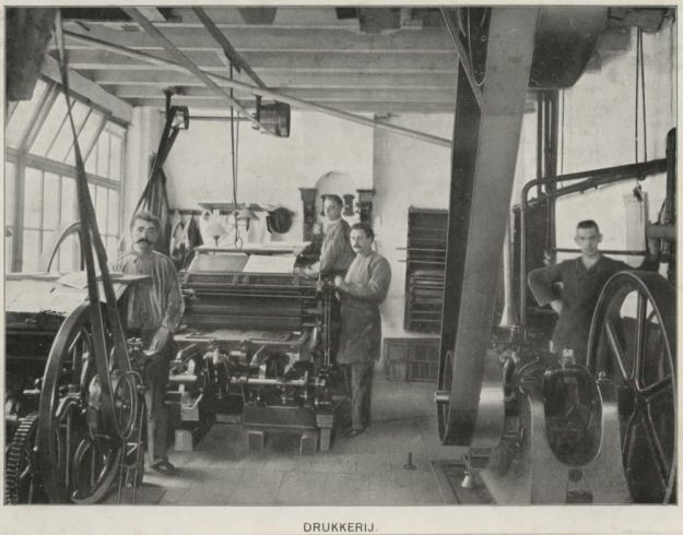 De Swart, drukkerij, Oude Molstraat 7, ca. 1910