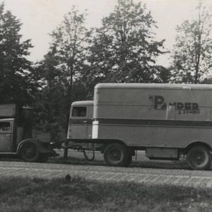 Pander, meubelfabriek, vrachtwagen, jaren 40