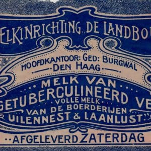 De Landbouw, melkinrichting, Gedempte Burgwal 16-18, ca. 1910