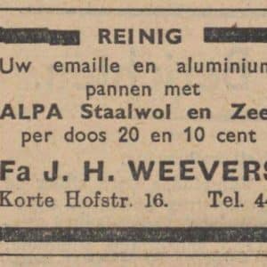 ALPA, Veursestraatweg 106, Leidschendam, advertentie, 1941