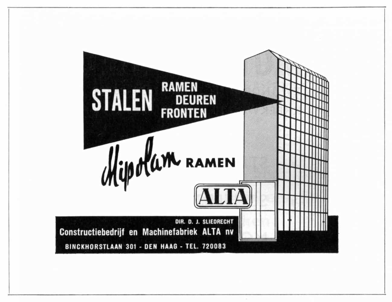 Alta, stalen ramen, Binckhorstlaan 301, 1964