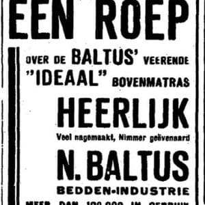 N. Baltus, beddenfabriek, Nobelstraat 3, 1934
