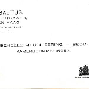 N. Baltus, beddenfabriek, Nobelstraat 3, ca. 1910