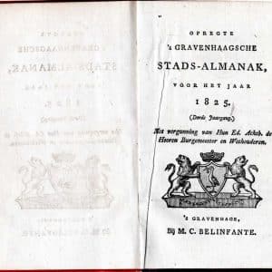 Gebr. Belifante, uitgeverij en drukkerij, Paviljoensgracht 17-19, 1825