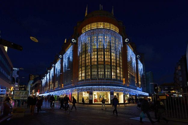 Bijenkorf in kerstsfeer, Grote Marktstraat, 2014