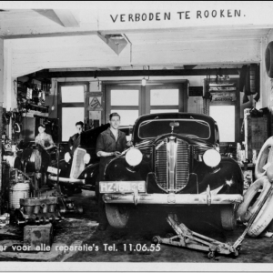 Blansjaar, auto- en kraanbedrijf, 1e van der Kunstraat 49, jaren 50