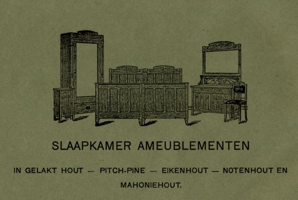 Simonis, bedden, Groenmarkt 34, ca. 1915