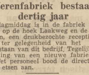 H.C. Dolk, bladverenfabriek, 1e Mercuriusweg 31, 1950