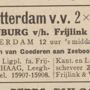Frijlink & Van Putten, beurtvaartbedrijf, Leeghwaterstraat, 1924