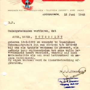 Giezeman, de waschman, Oude Haagweg 495, 1948
