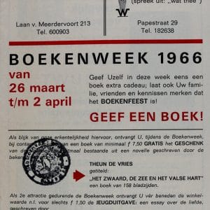 Hoonhoud, boekwinkel, Laan van Meerdervoort 213, 1966
