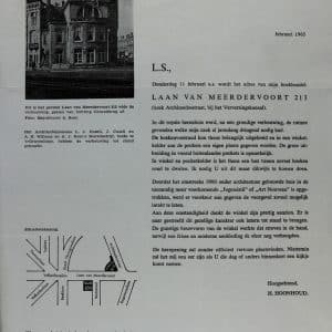 Hoonhoud, boekwinkel, Laan van Meerdervoort 213, 1965