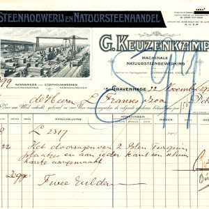 G. Keuzenkamp, steenhouwerij, Loosduinsekade 101, 1928