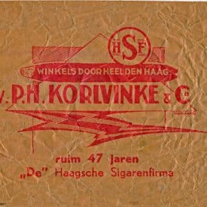 P.H. Korlvinke & Co, sigarettenhandel, Lange Beestenmarkt 111a-113a, ca. 1952