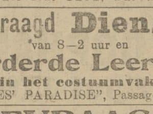 The Ladies' Paradise, hoedenwinkel, Passage 7, 1918