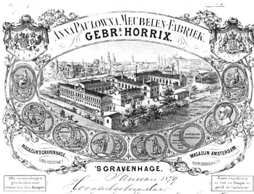 Horrix, meubelfabriek, Hoefkade, ca. 1870