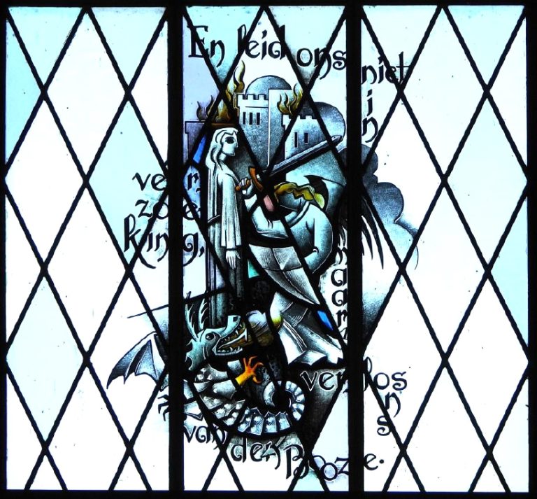 Liefkes, glas-in-lood-raam, Da Costastraat 2-12a, Werkendam