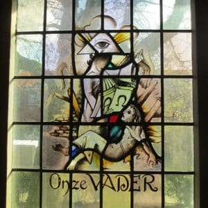Liefkes, glas-in-lood-raam, Da Costastraat 2-12a, Rijnsburg
