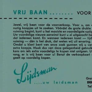 P.A. Lijdsman, interieurinrichting, Grote Markt 15-17, 1960
