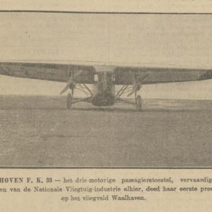 Nationale Vliegtuigindustrie, proefvlucht, 1925