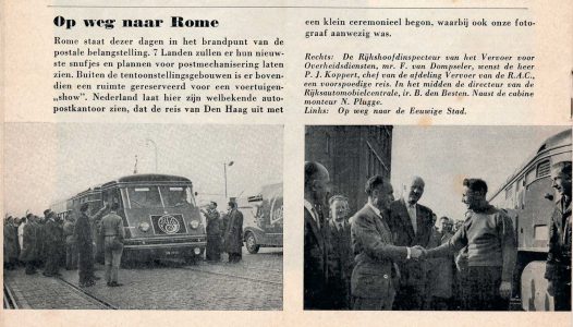 PTT, rijdend postkantoor, 1956