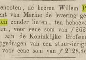 W. Pauwels en Zoon, hoedenfabrikant, Westeinde 48, 1862