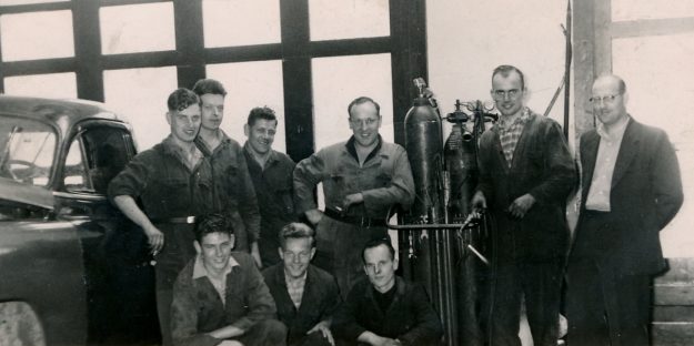 A.P. van Santen, garagebedrijf, Prinsegracht, jaren 70 A.P. van Santen, garagebedrijf, Prinsegracht, jaren 70