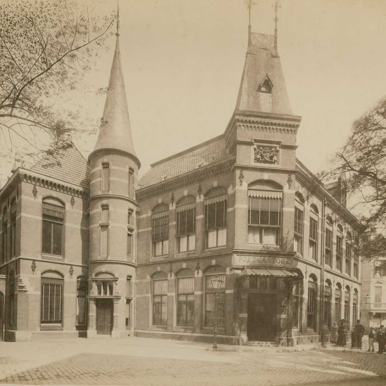 Posterijen, Kerkplein/Prinsestraat, 1890