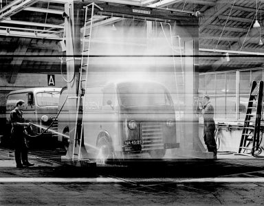 RAC hal, 1e van der Kunstraat, jaren 50