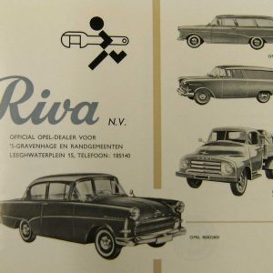 RIVA-brochure, Leeghwaterplein 15, 1957