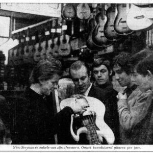 Servaas, muziekwinkel, Schoolstraat, 1966