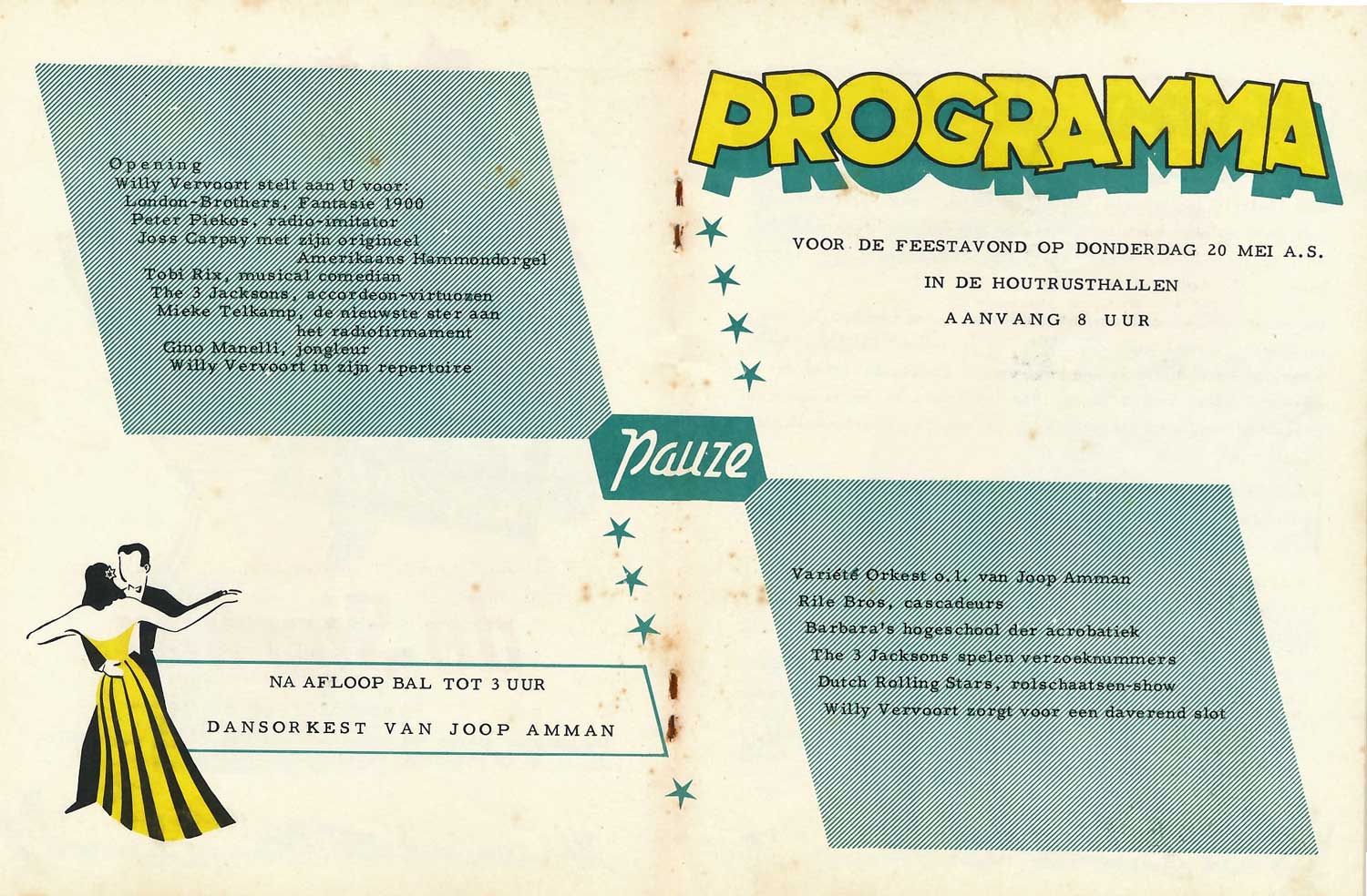 De Sierkan, feestprogramma jubileum 75 jaar, 1954